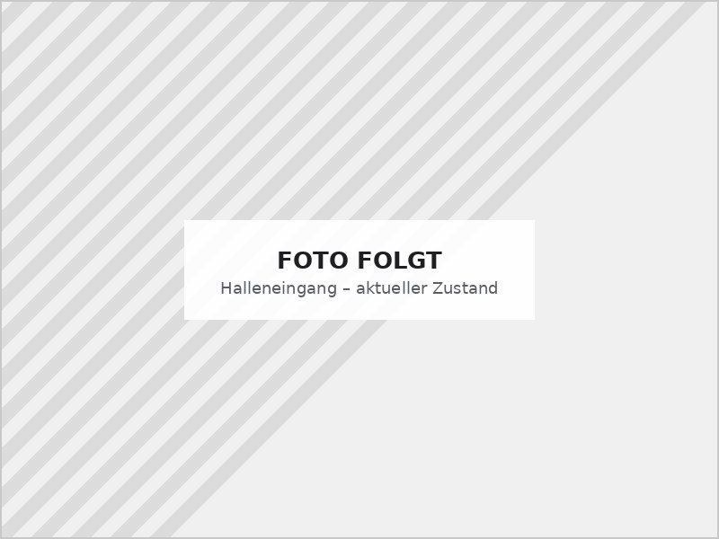 Halleneingang, aktueller Zustand
